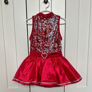 Weissman Red Sequin Kids Dance Costume
